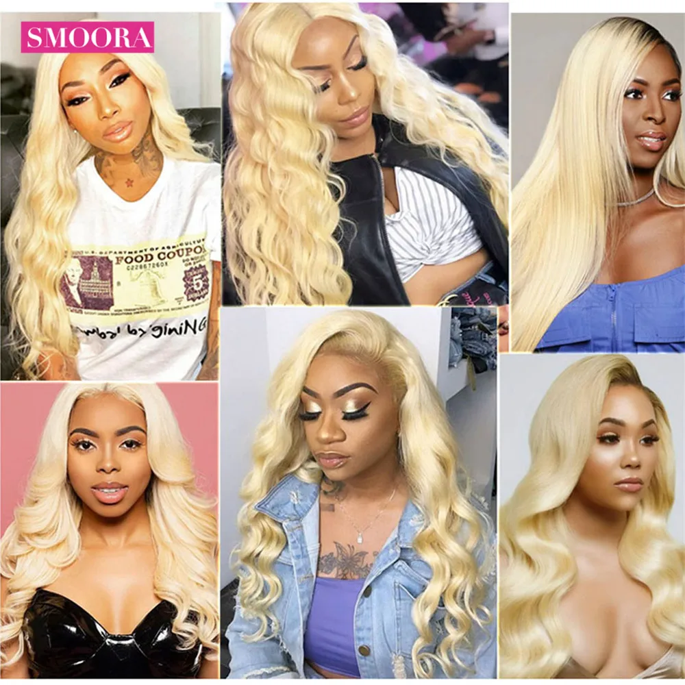 

613 Honey Blonde 13x1 Lace Frontal Human Hair Wigs Peruvian Body Wave Wigs Middle Part Lace Front Wig Hair Wig Remy 150% Density