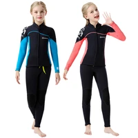 new 2 5mm neoprene wetsuit childrens split warm girl long sleeve cold proof snorkeling surfing jellyfish suit free dive wetsuit