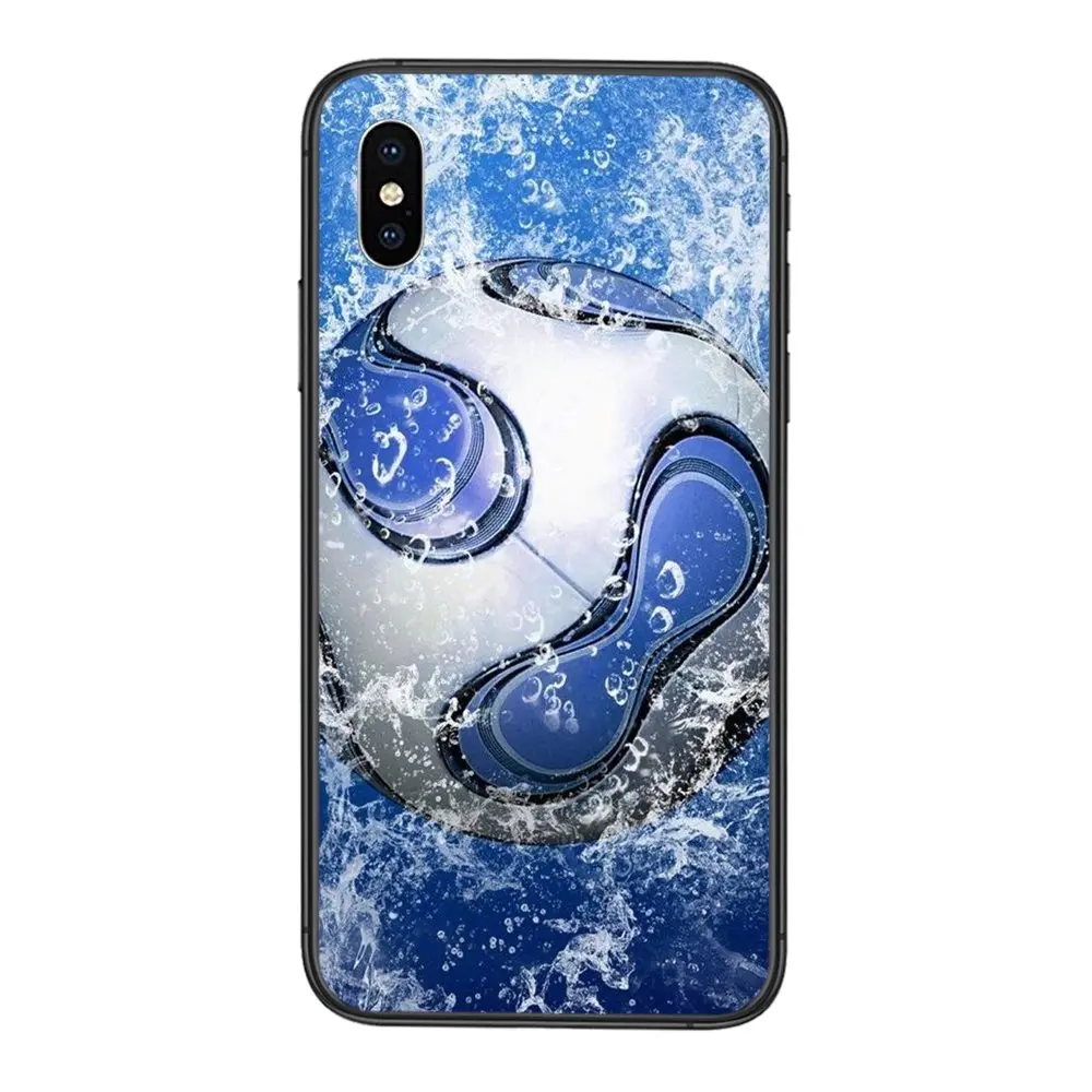 Черный чехол из ТПУ задний дизайн популярный огонь и ледяной футбол с водой для