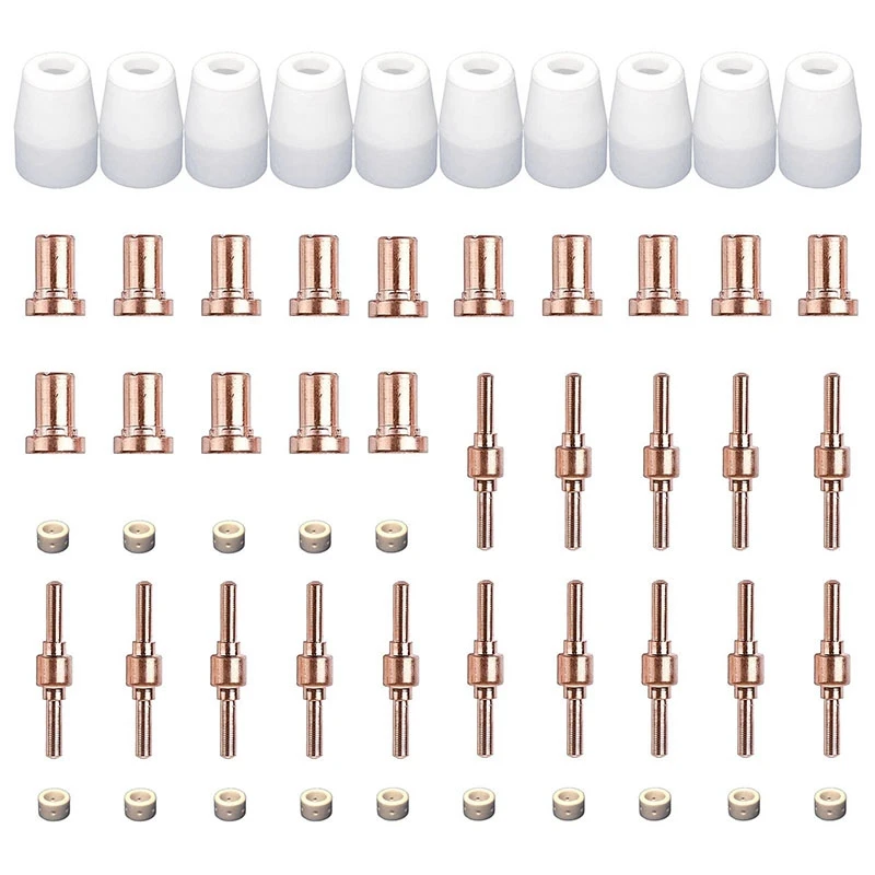 

55Pcs Plasma Cutting Consumables(Extended) Fit Cut40 50 with Plasma Cutter Torch PT31 LG40