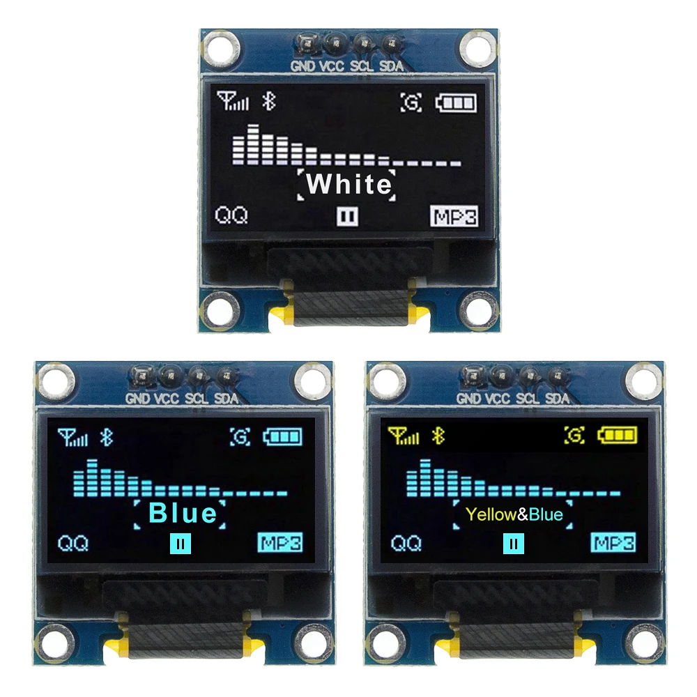 1 шт. 4pin 0 96 &quotбелый/синий/желтый/синий/0 дюймов OLED 128X64 Дисплей модуль 96&quot IIC I2C