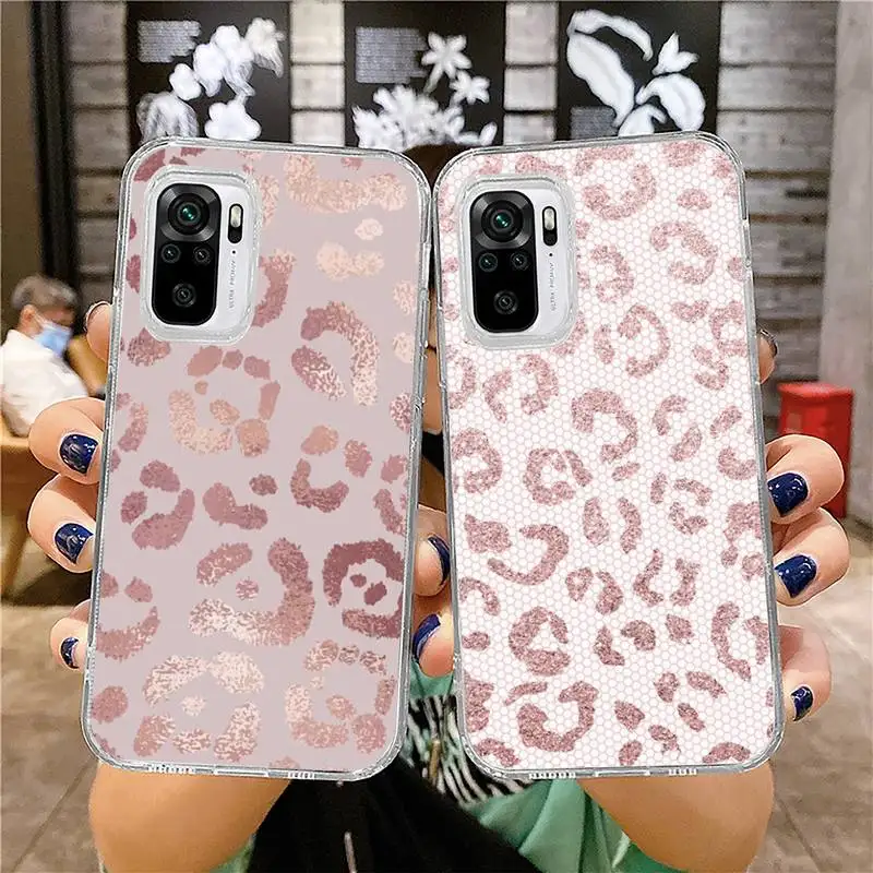 

Gold Rose Glitter Love Phone Case Transparent for Xiaomi mi 10T 11 Redmi note 7 8 9 9S 10 9A 9T pro