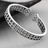 yizizai silver color abacus bangles hollow wide bangle open bracelet bijoux handmade fine jewelry for women