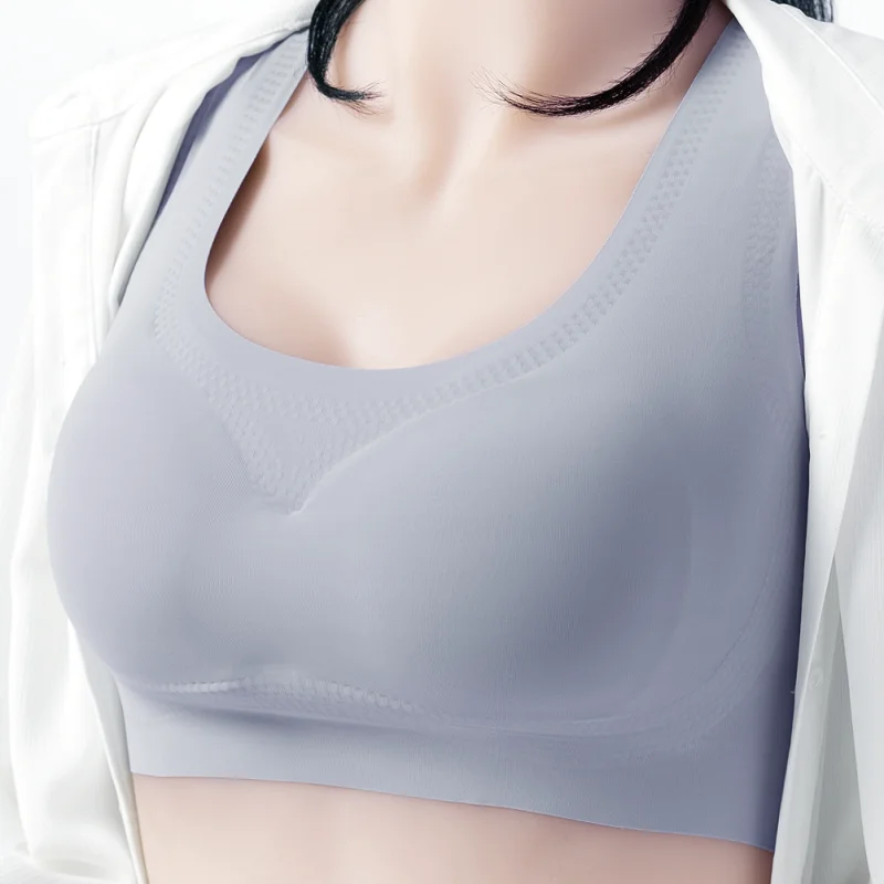S 3XL модный бесшовный спортивный бюстгальтер без следов размера плюс Женский