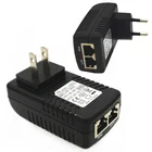 POE-48005 Питание 48V 24W 0.5A POE инжектор Ethernet-адаптер для видеонаблюдения Камера телефон США ЕС настенная розетка