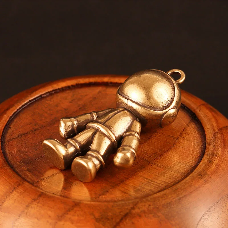 Латунный брелок для ключей с 3d астронавтом космическим роботом Мужская поясная