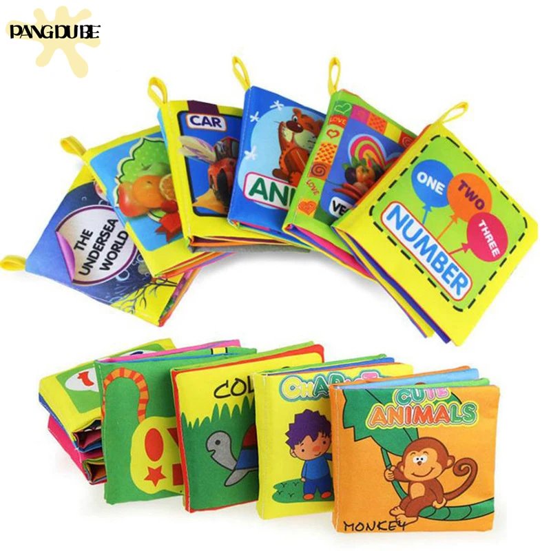

Baby Books English Quiet Book for Baby English Cloth Book for Kids Fruit People Children's Book Educational Learning Resource
