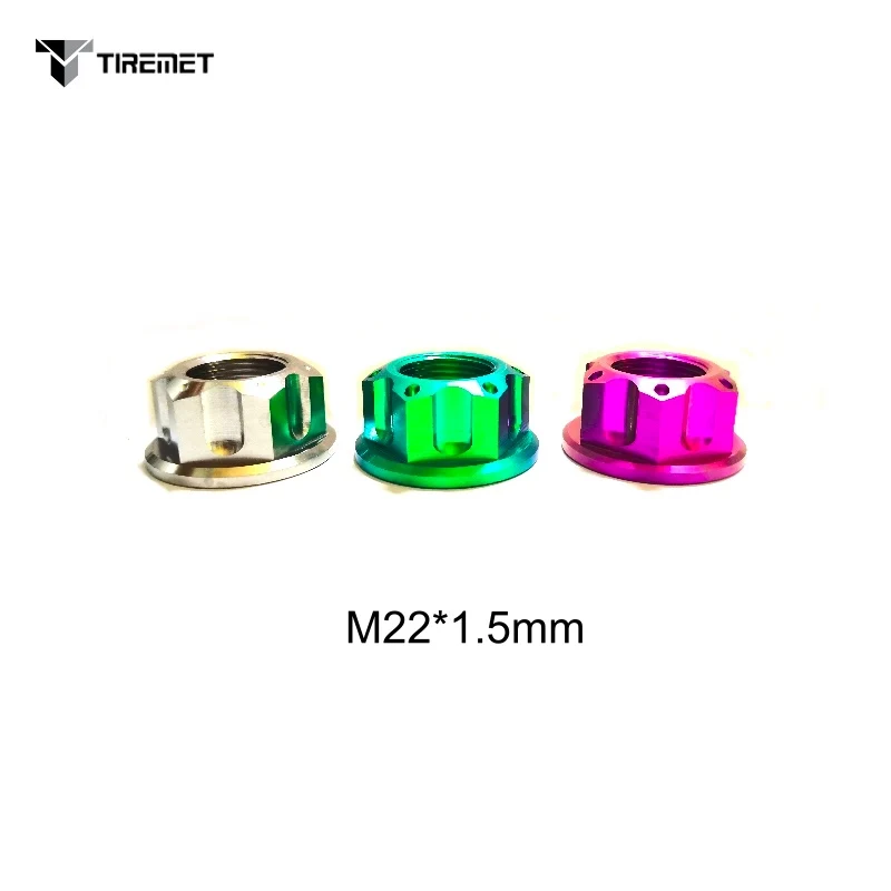 Титановые фланцевые гайки Tiremet M22 * 1 5 мм для заднего колеса мотоцикла KAWASAKI KX250F KX450F