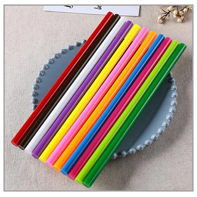 Разноцветные Горячие силиконовые палочки 11 мм термоплавкий клей 7 Клей для