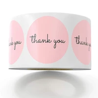 pink pretty things inside stickers 500 labels 1 round paper adhesive thank you stickers with hearts baking seal label stickers