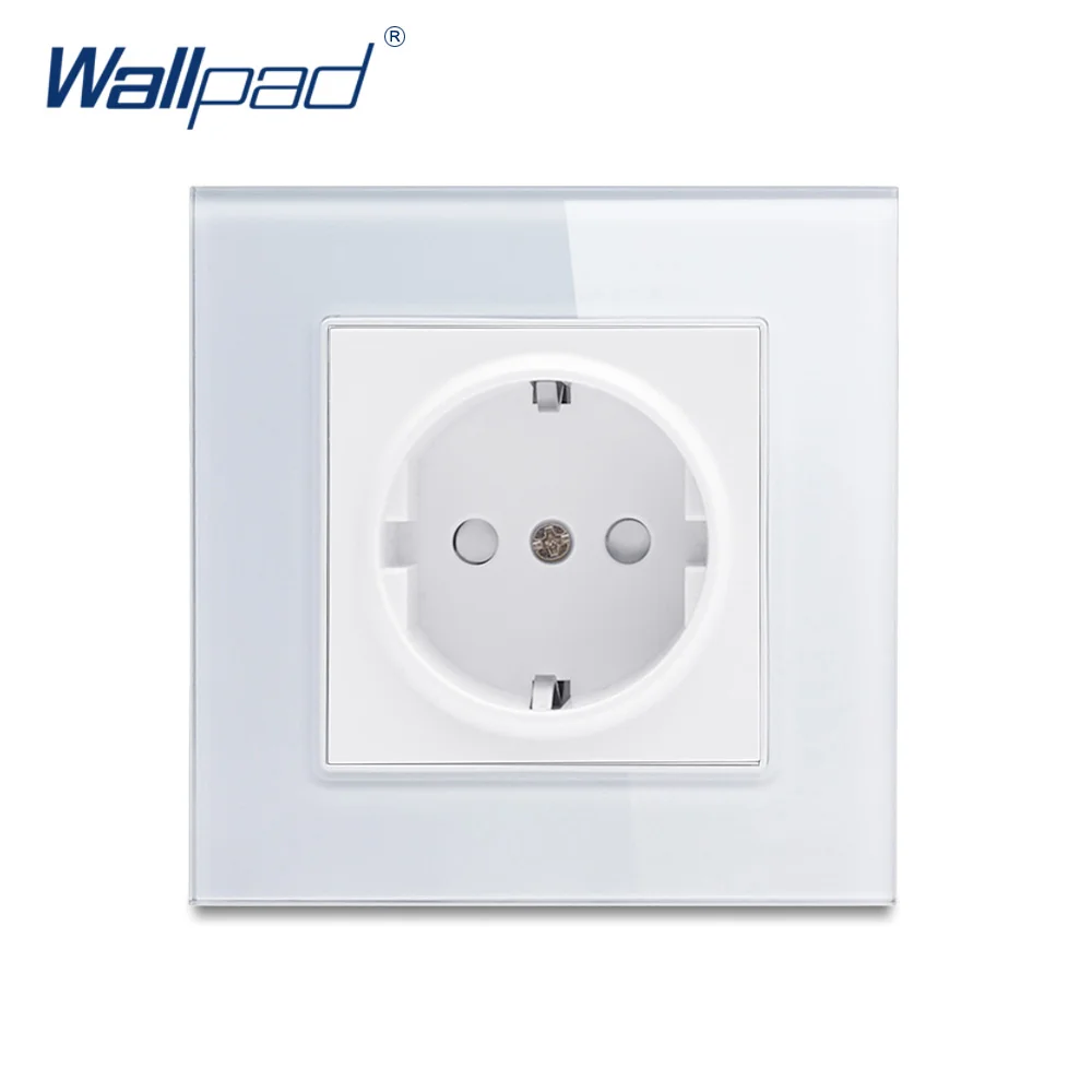 Немецкая розетка с 2 контактным разъемом EU роскошная настенная электрическая со