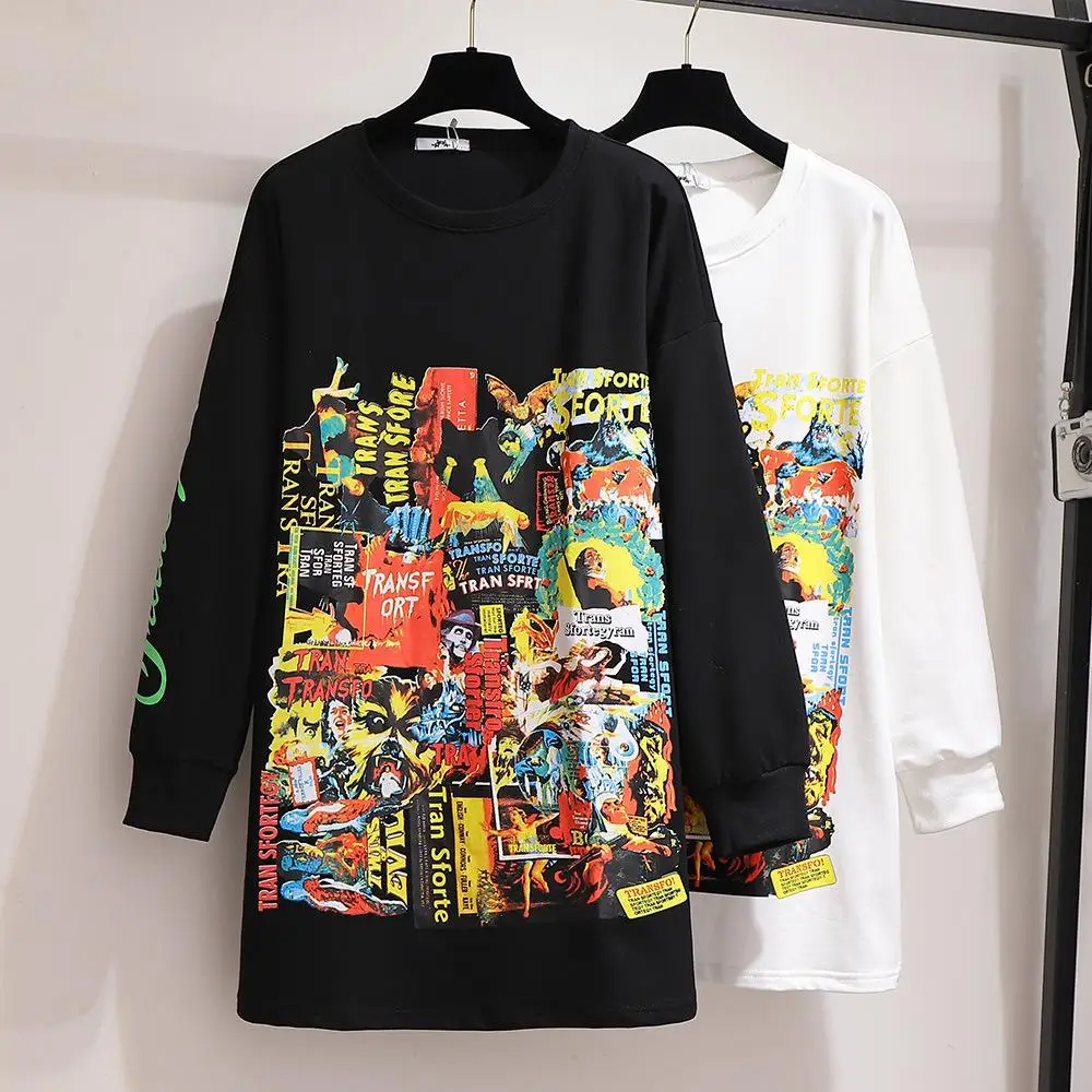 Осенняя Толстовка размера плюс с длинным рукавом теплая толстовка большого