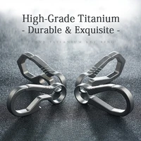 real titanium key chain men edc lightweight titanium keychain hanging buckle key rings quickdraw tool high quality carbine
