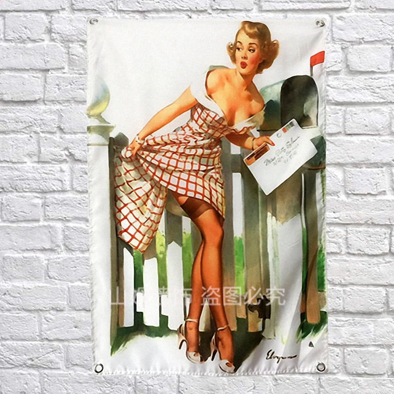 Разнообразие ретро красоты плакат свитки Бар Кафе Крытый домашний декор баннеры