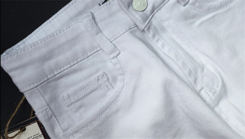 Женские белые джинсы LOGAMI женские джинсовые брюки с завышенной талией