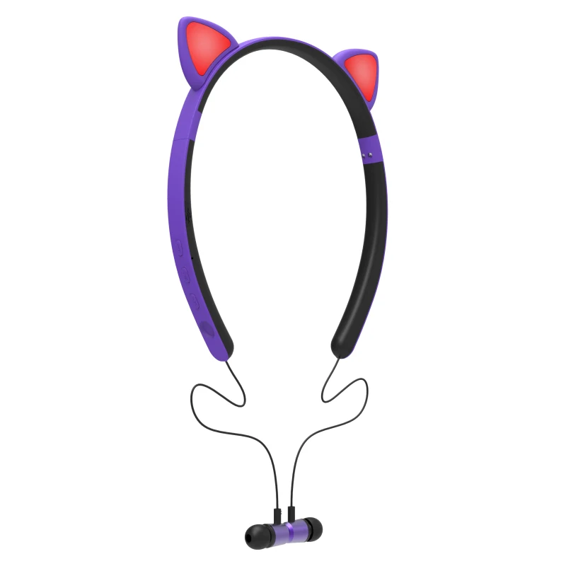 

Cute Cat Ear Wireless Bluetooth 5.0 Headphones Girl's Gift ZW-29 Magnetic Luminous Headset Hifi Bass Stereo Earphone With Mic