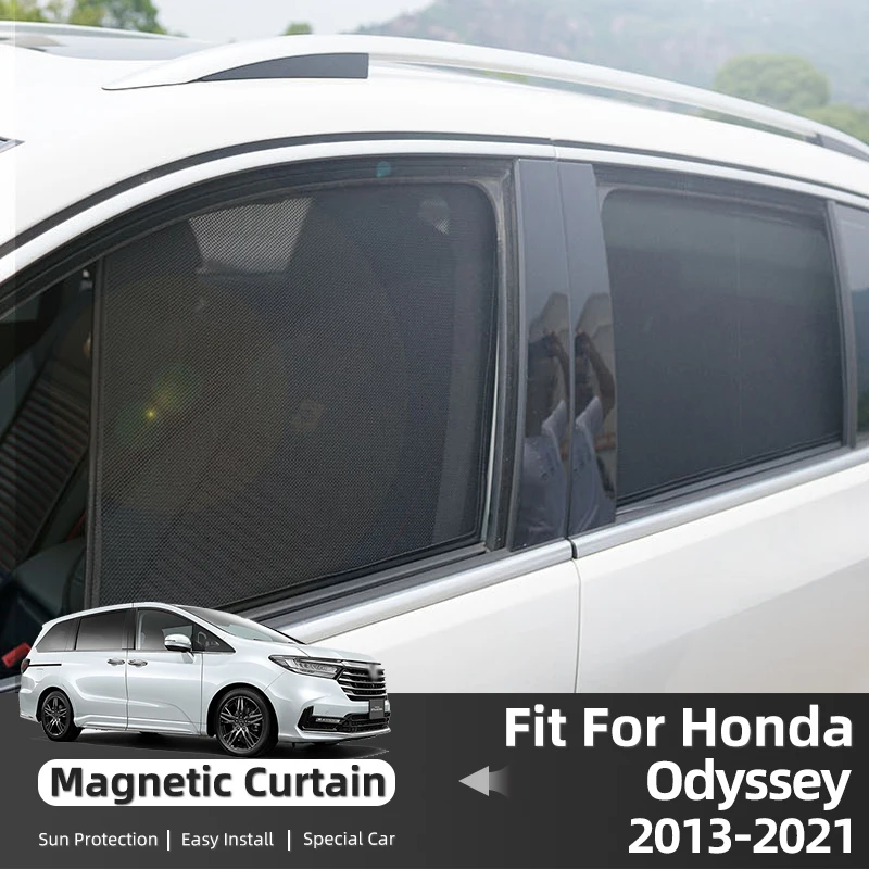 

For Honda Odyssey RC1 RC2 RC4 2013-2021 Summer Magnet Rear Window Car Sun Visor Sunscreen Mesh Protective Curtains