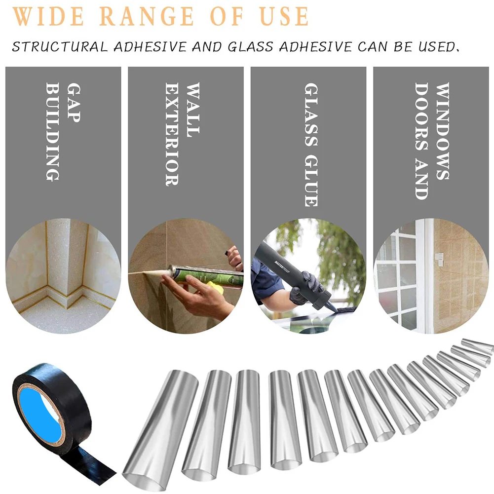 

32pcs Edge Sink Joint Grout Scraper Portable Door Window Kitchen Sealant Finishing 6 In 1 Nozzle Applicator Caulking Tool Kit