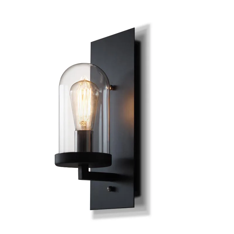

Rural Retro Industrial Balcony Corridor Aisle Lamp Bedside Iron Wall Lamp Bedroom Living room Decoration Nordic Simple Wall Lamp