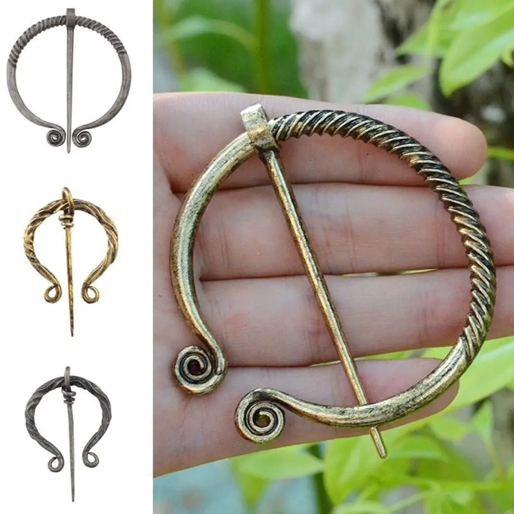 

1pc Fashion Jewelry Medieval Hollow Pin Viking Brooch Buckle Apron Cloak Celtic