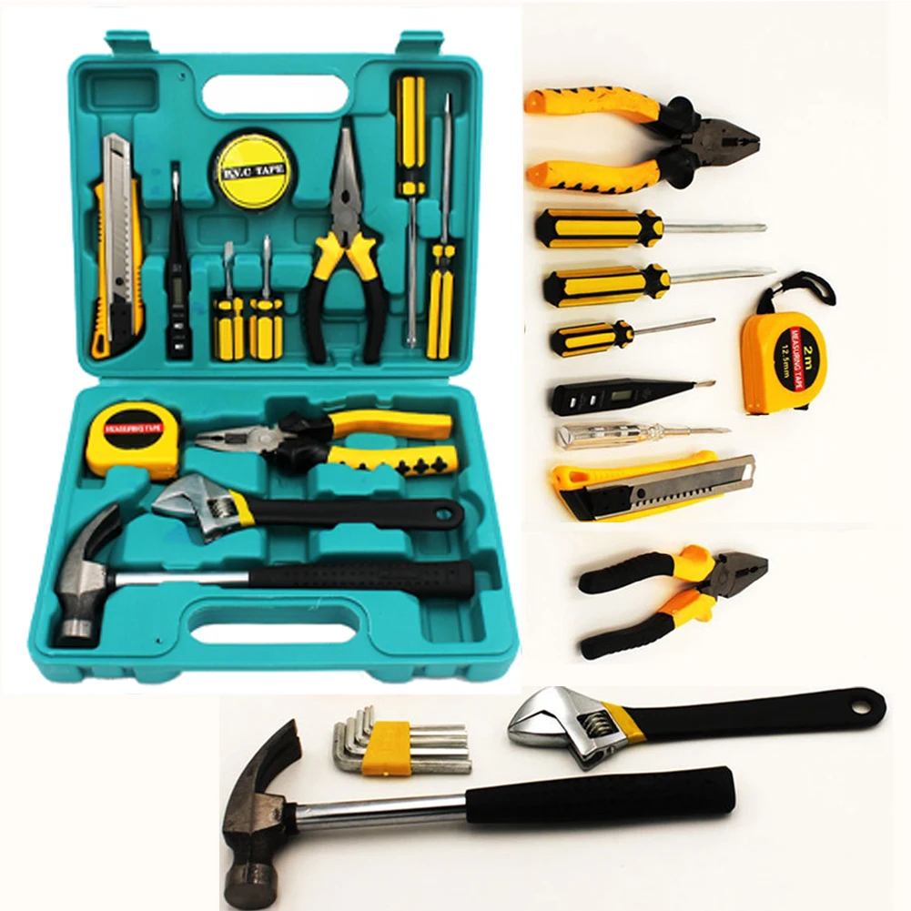 

13PCS Basic Tool Box DIY Set Home Tool Kit with Screwdrivers Storage Box for Household DIY Screwdriver Home Repair Tools