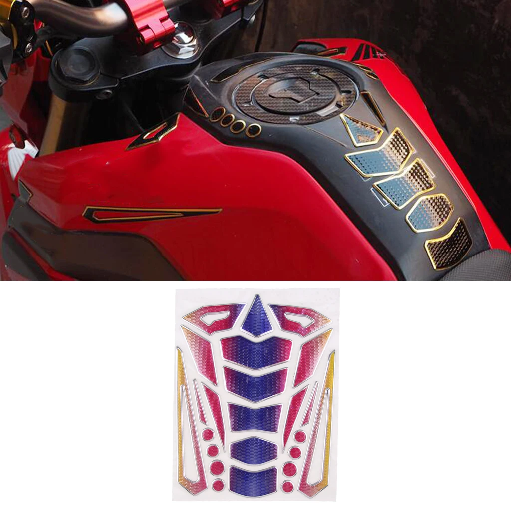 

Motorcycle Gas Fuel Oil Tank Pad Protector Decal Sticker Universal