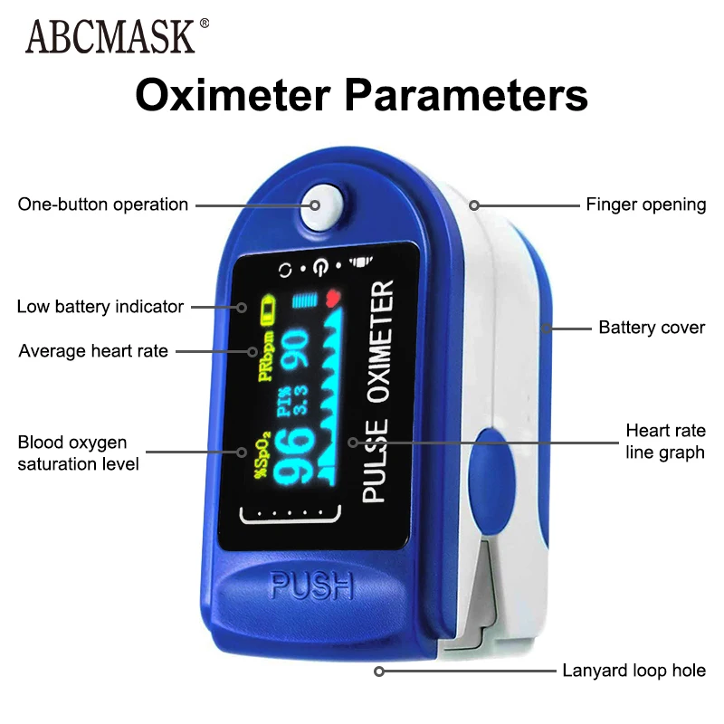 Portable Finger Oximeter Fingertip Heart Rate Saturometro Household Health Monitors Pulse Oximeter LED Oximetro Pulse