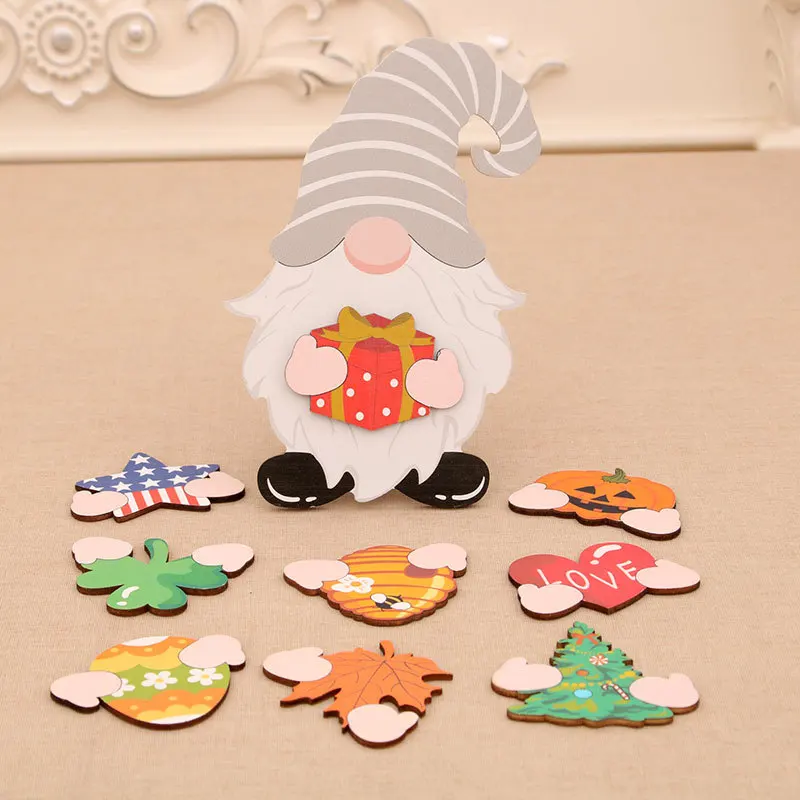 

Сменные украшения в виде Санта Клауса, рождественские украшения для стола, домашние новогодние и рождественские украшения, домашние подарк...