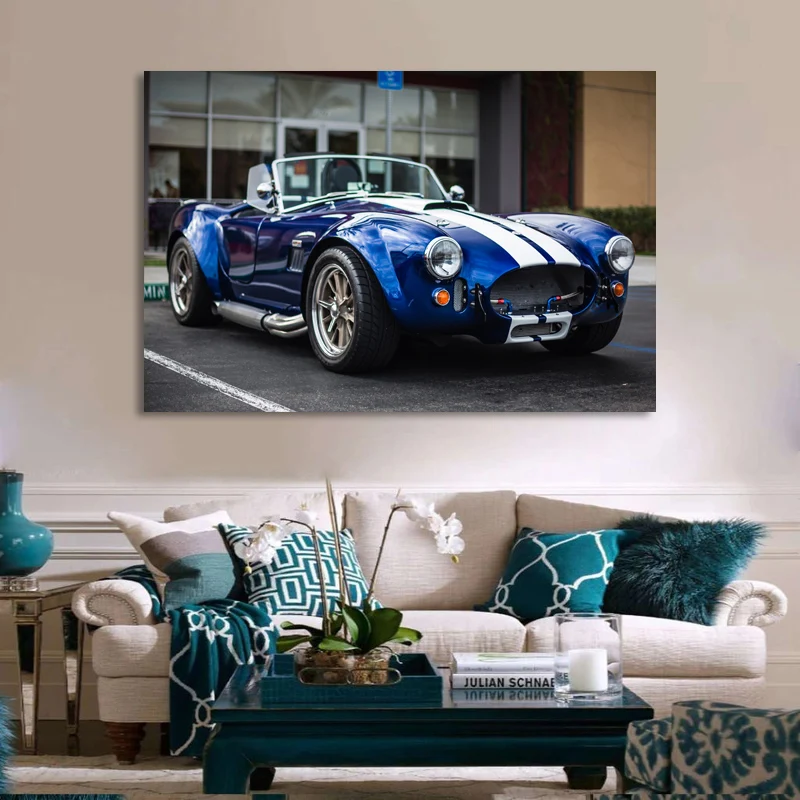 Постеры Supercar стеллажи AC Cobra винтажная картина для автомобиля кабриолета Картина
