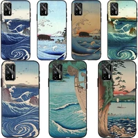 spray waves japan culture phone case for opp realme gt neo for 5g cases soft tpu funda carcasa back cover