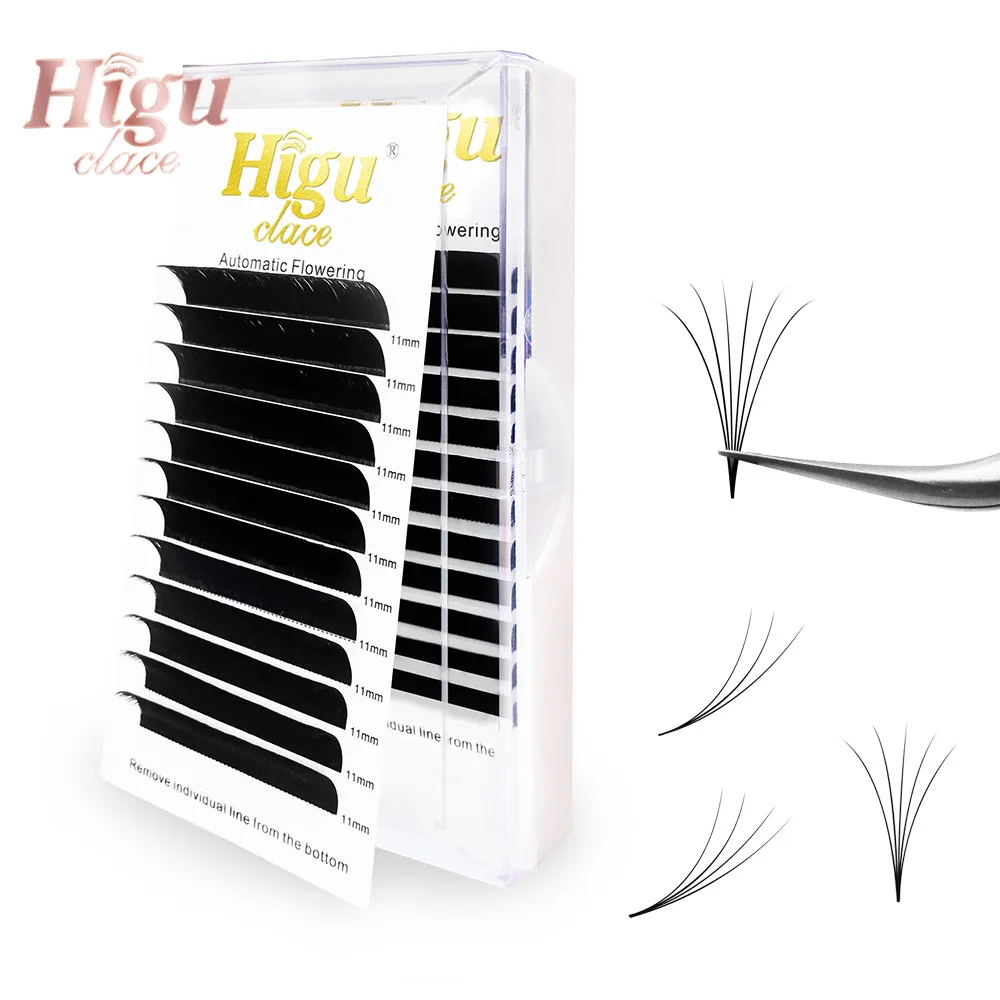 Ресницы для наращивания Higuclace Easy Fanning объемные автоматические цветущие
