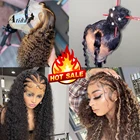 Парик из натуральных человеческих волос со сплошной кружевной передней частью 360, бразильские вьющиеся волосы с эффектом омбре, красивые светлые волосы с водной волной, HD кружевные передние парики для женщин