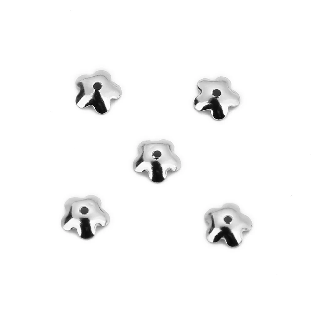 100 шт. гипоаллергенные наконечники для бусин 6 типов из нержавеющей стали - купить