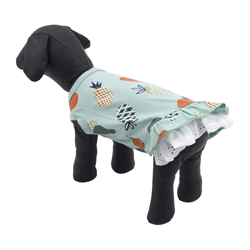 Одежда для домашних животных на весну и лето платье с принтом ананасов собак