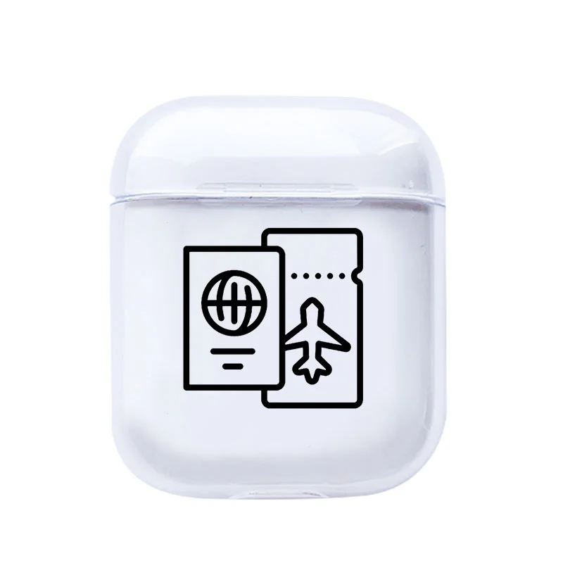 I201548 Мягкий чехол для наушников для Apple Airpods, милый чехол с картой, Прозрачный Роскошный чехол для наушников Airpods, чехол - Цвет: I201548