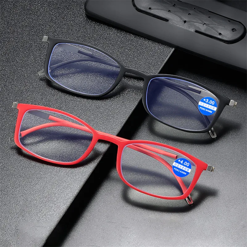 

Retro Fashion Eyeglasses Men Blue Ray Proof Eyewear New Lightweight Metal Portable Anti-Blue Reading Glasses Women
