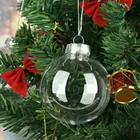 10  прозрачные пластиковые шарики, шары, Заполняемые елочные украшения, рождественская подвеска, свадебная строка