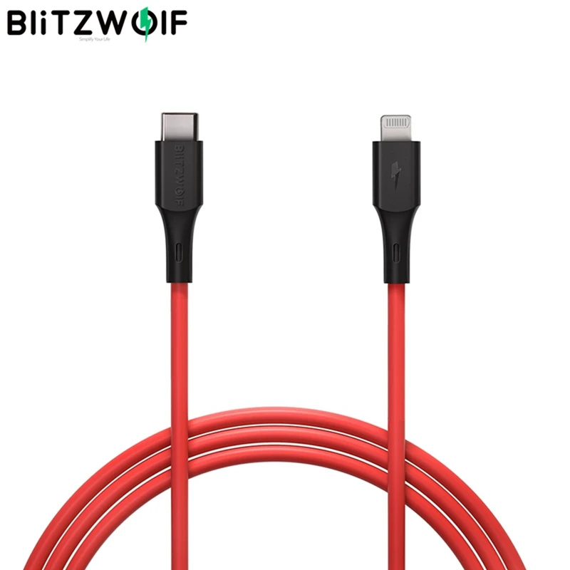 Blitzwolf BW-CL2 2.4A usb type C к Lightning MFI сертифицированные Дата зарядки Кабели PD3.0 телефон зарядное устройство ПВХ для iPhone 11 Pro Max