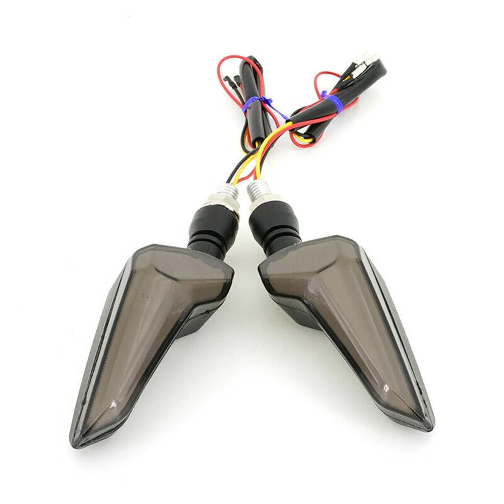 1 пара DC 12V Мотоцикл Янтарный/белый светодиодный светильник вспышка поворотник
