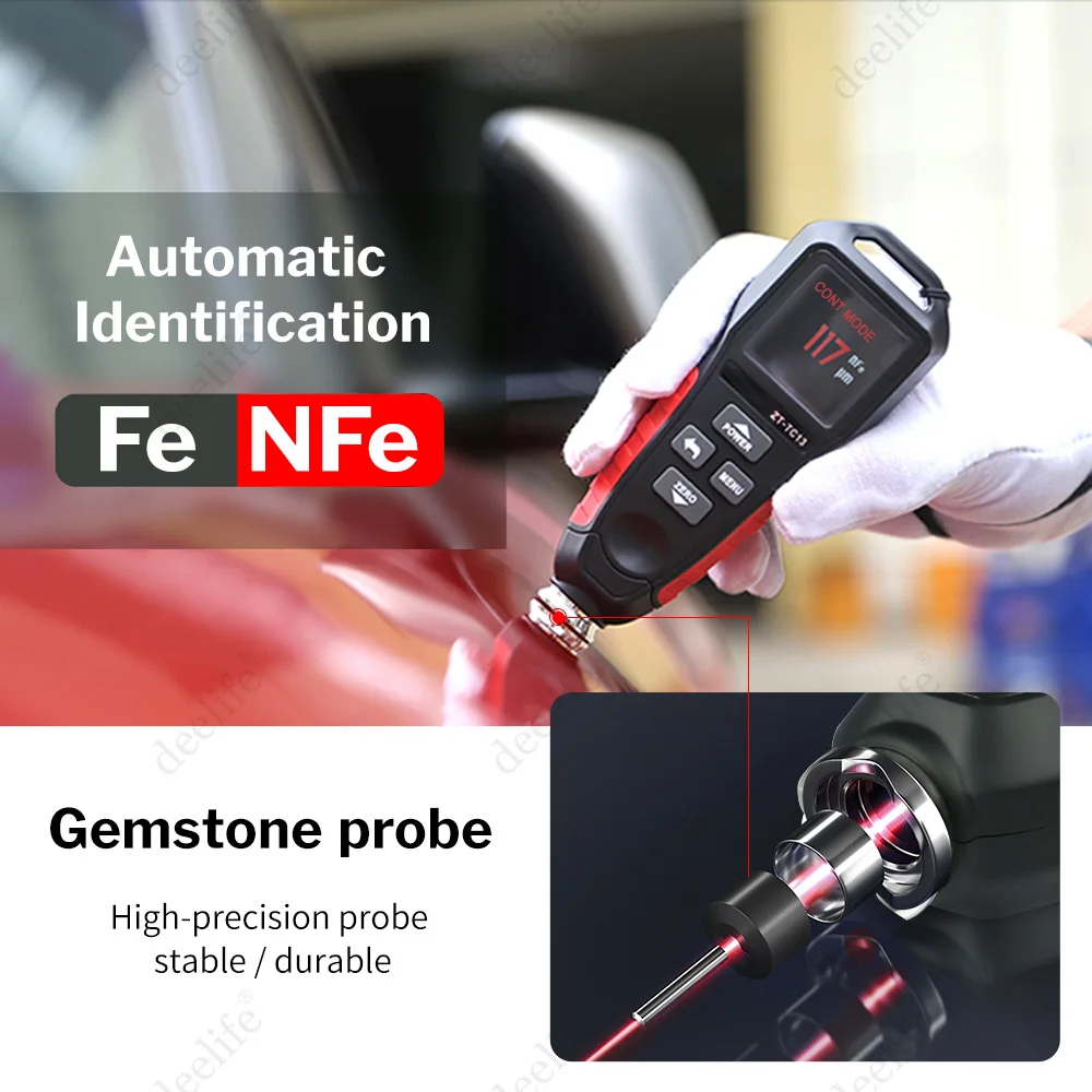 Измеритель толщины краски Deelife для автомобиля Fe/NFe измерительный Автоматический