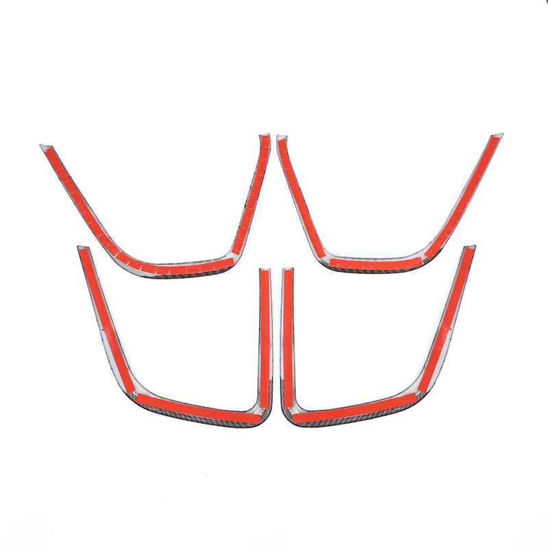 4 шт. Стильная рамка из углеродного волокна ABS для внутренней двери автомобиля