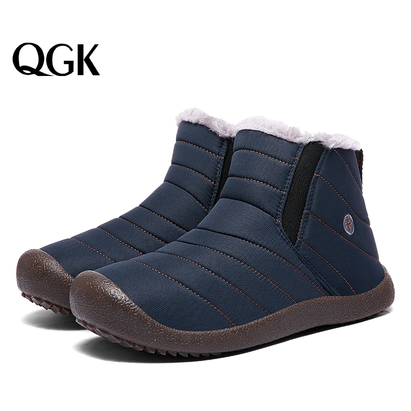 QGK/2019 г. модные зимние мужские ботинки водонепроницаемые удобные теплые