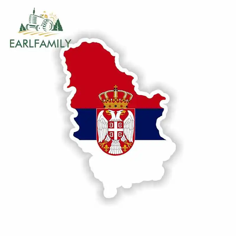 EARLFAMILY 13 см x 9 4 для Сербии с флагом карты Косово Забавный шлем JDM RV VAN автомобильные