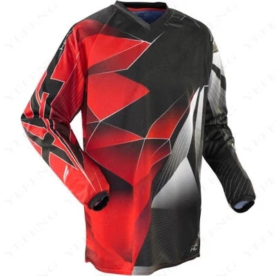 

2021 New Red Black For Honda Long sleeves Jersey T-shirt Motorbike Motocross MX Dirt Bike Cycling Long sleeve T-shirt
