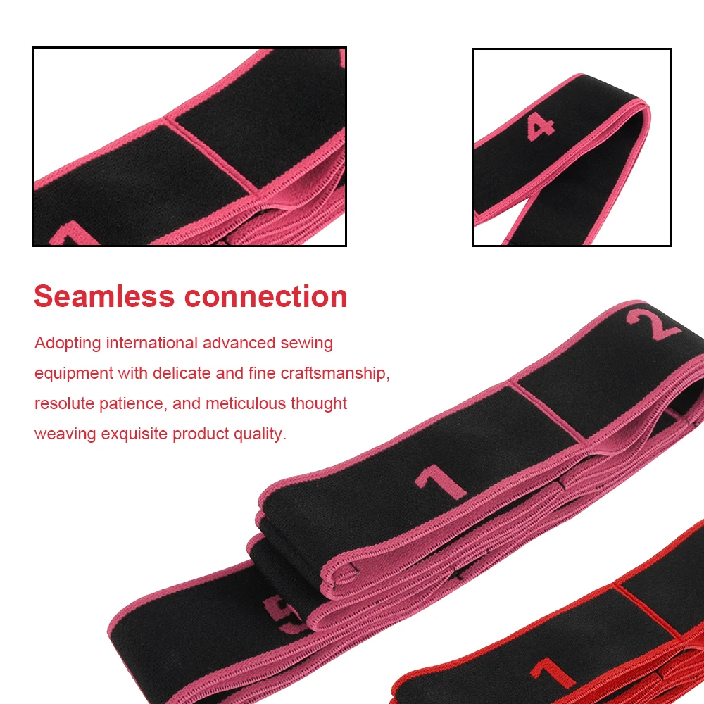 

Colorful Elastic Fitness Yoga Pull Strap Belt Professional Gymnastics Latin Dance Stretch Resistance Band Pilates Training Belt