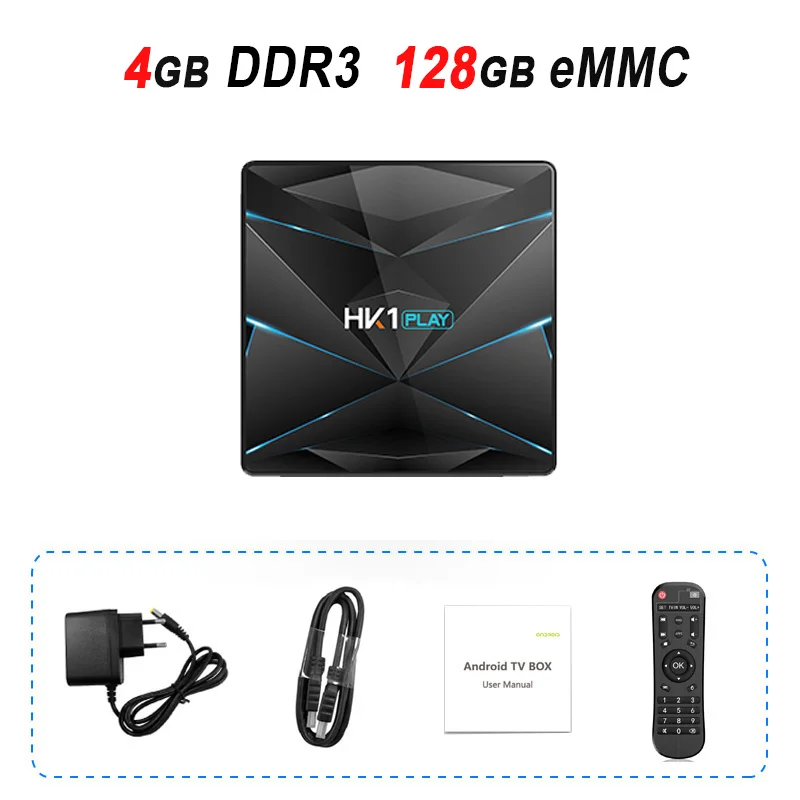 4GB 128GB Android 9,0 tv Box HK1 Play Amlogic S905X2 Четырехъядерный 4 ГБ 32 ГБ 64 Гб 128 ГБ медиаплеер 4K HD телеприставка HK1play Smart tv box - Цвет: 4GB 128GB