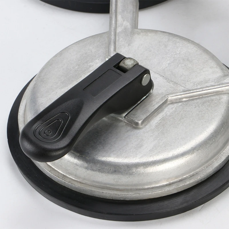 

Heavy Duty Triple Locking Suction Cup Pad, Aluminum 3 Plates Hand Vacuum Lifter For Tiles&Glass&Granite, Level Action Ty
