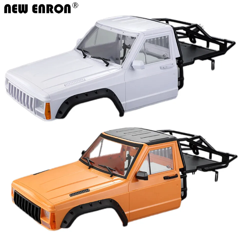 

NEW ENRON 1P 270mm Hard Plastic Cherokee Body Cab & 200MM Nylon Back-Half Cage for 1/10 RC Crawler Car TRX4 SCX10 90046 90047