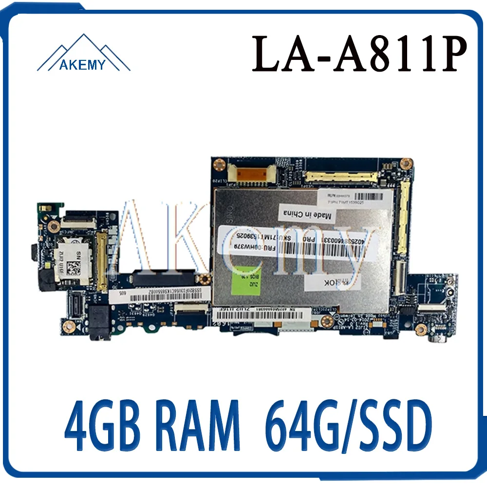 SAMXINNO ZIJI2 LA A811P для For Lenovo ThinkPad 10 ThinkPad10 материнская плата ноутбука FRU 00HW378 W8P Z3795 4 Гб 64 Гб/SSD 100% ТЕСТ ОК|Материнские
