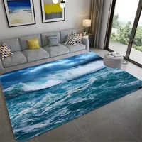 3d sea wave soft carpet rug for living room anti slip floor mat kitchen bedroom bathroom absorbent carpet mat hallway door mat